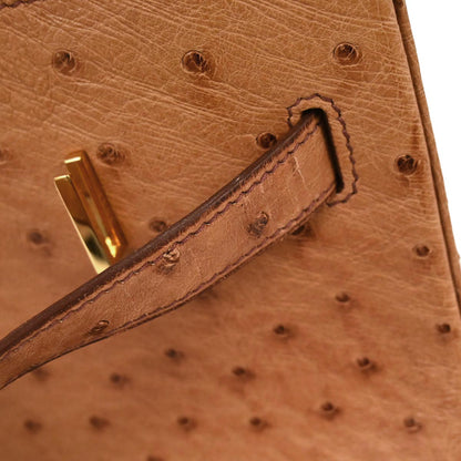 Hermes * Chestnut Ostrich Birkin 35 Handbag