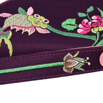 Christian Dior Purple Satin Saddle Handbag