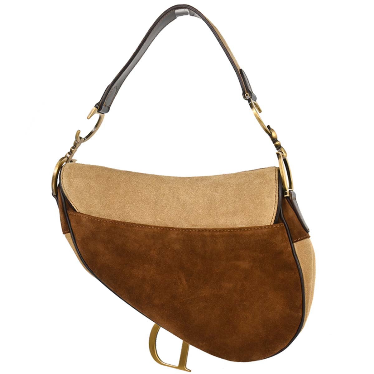 Christian Dior * Brown Pony Hair Saddle Handbag