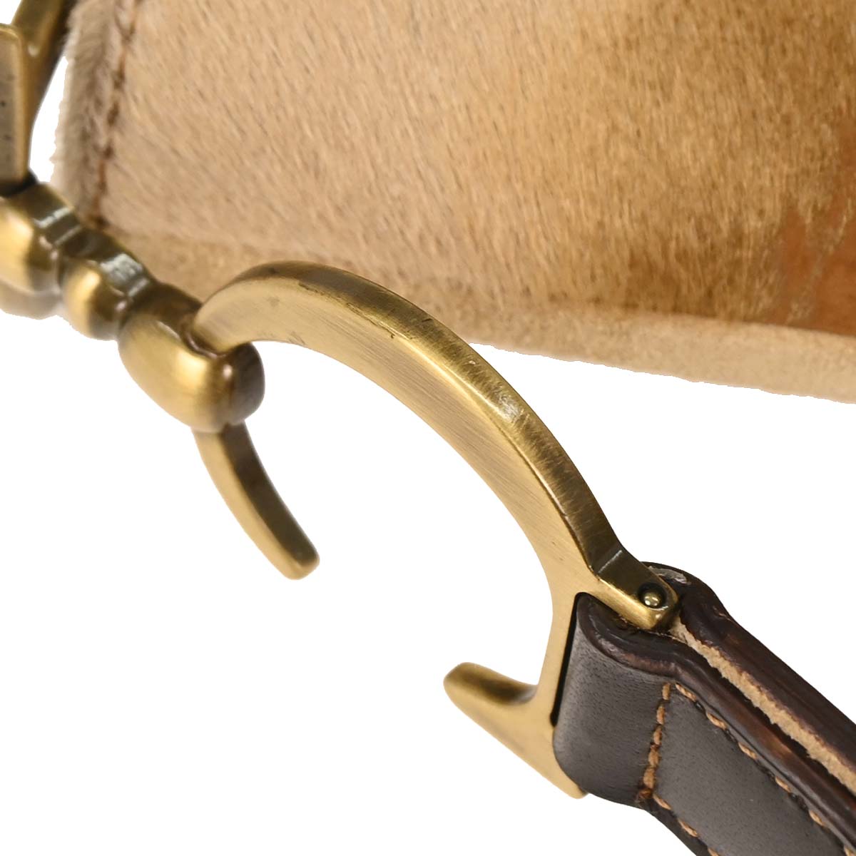 Christian Dior * Brown Pony Hair Saddle Handbag