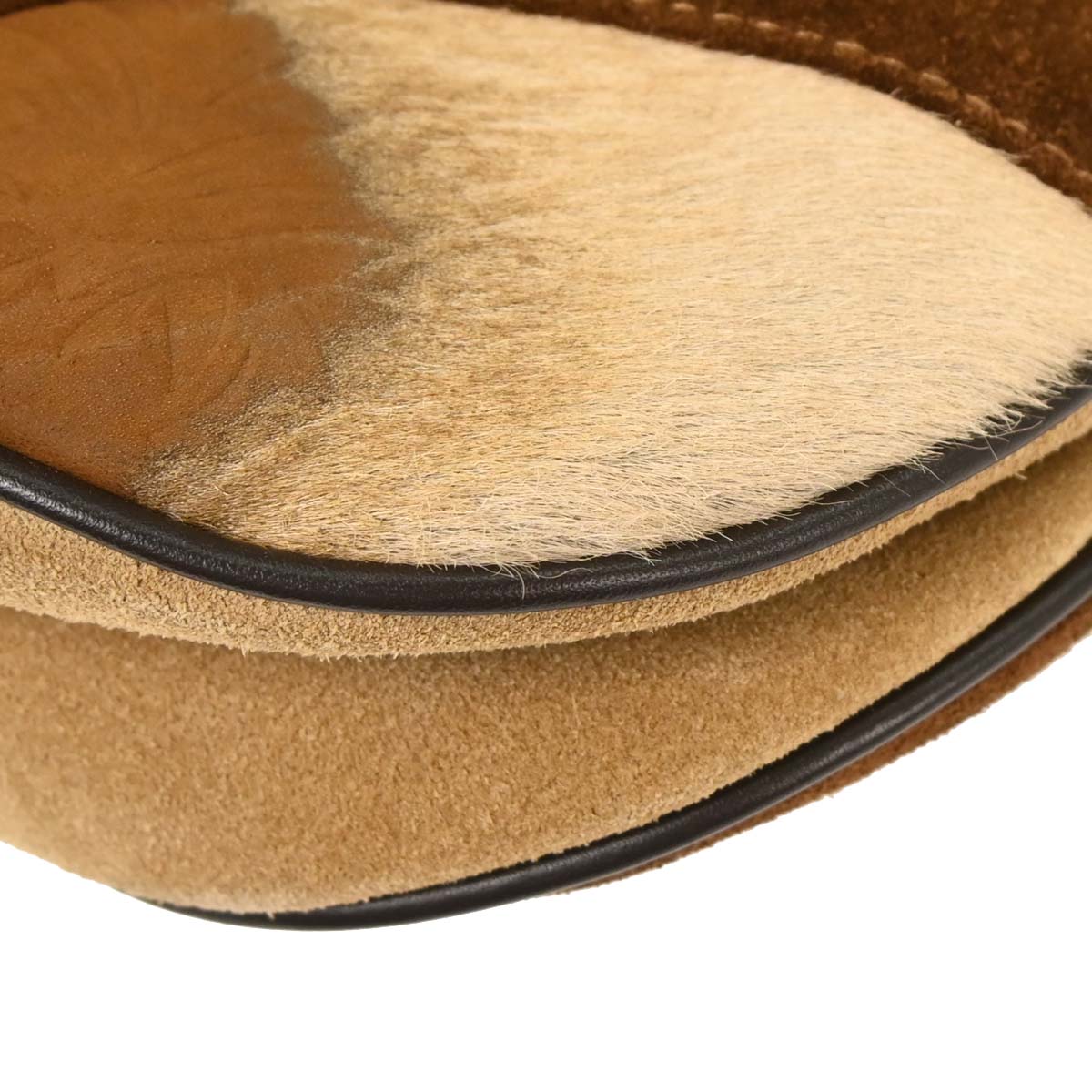 Christian Dior * Brown Pony Hair Saddle Handbag