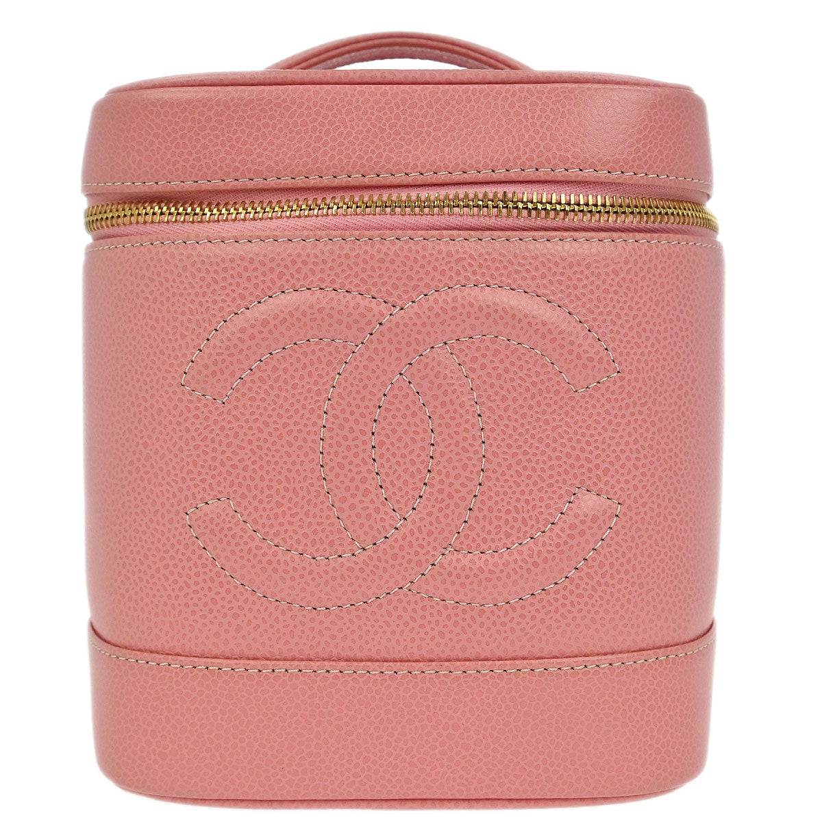 Chanel 2003-2004 Pink Caviar Timeless Vanity Handbag