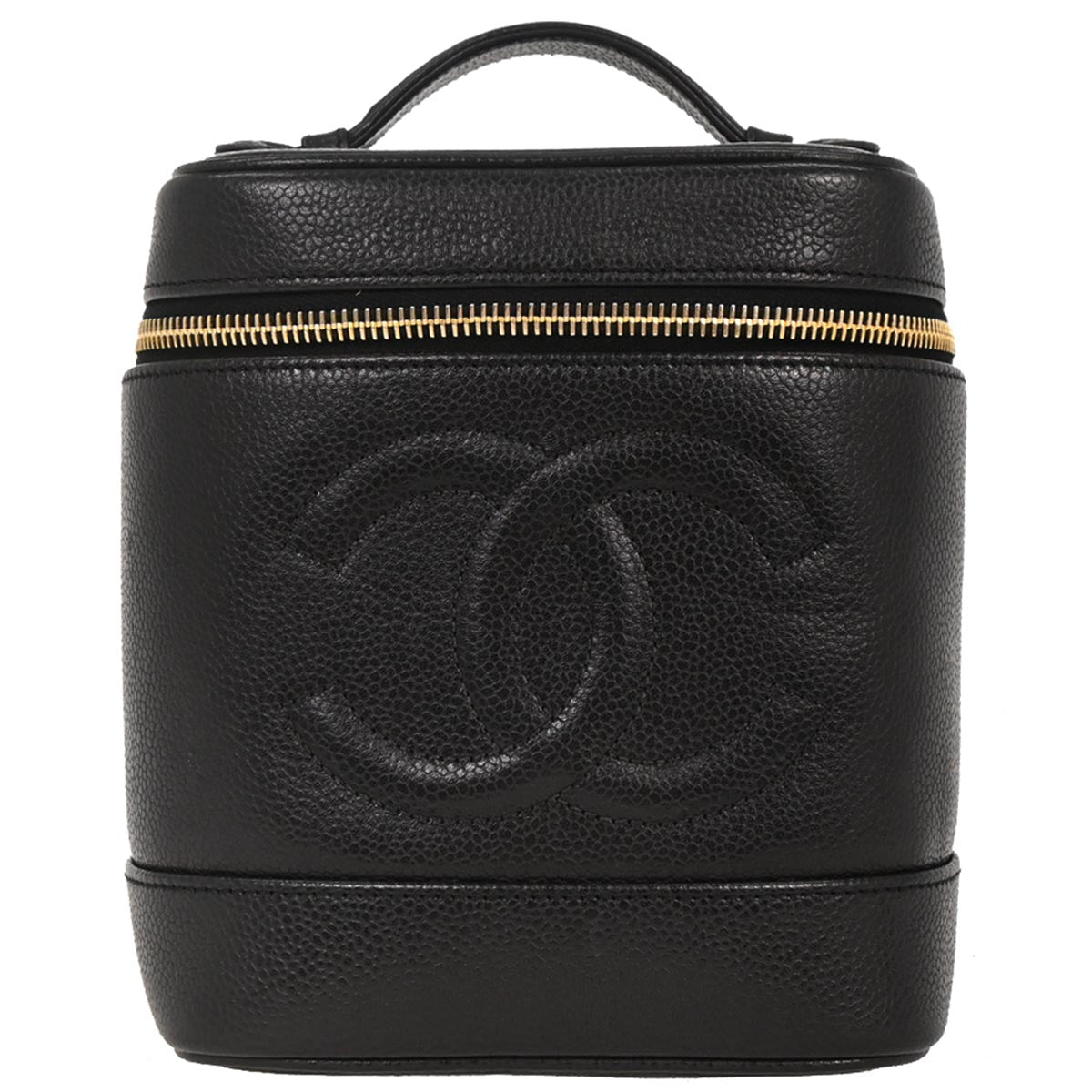 Chanel 1994-1996 Black Caviar Timeless Vanity Handbag