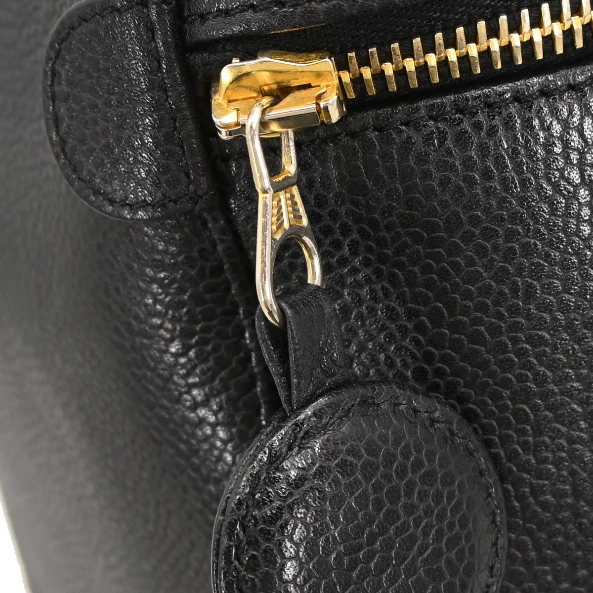 Chanel 1994-1996 Black Caviar Timeless Vanity Handbag