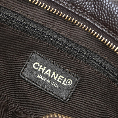 Chanel Brown Caviar Petite Timeless Tote PTT Chain Handbag