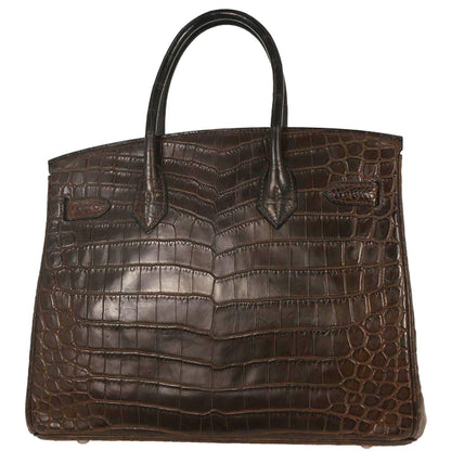 Hermes * Havane Matt Niloticus Birkin 30 Handbag