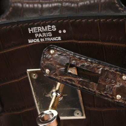 Hermes * Havane Matt Niloticus Birkin 30 Handbag
