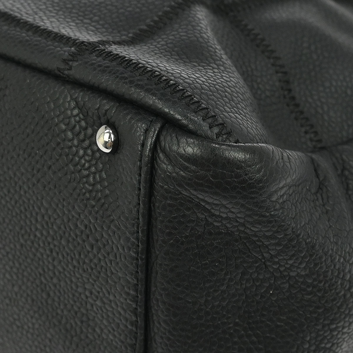 Chanel 2005-2006 Black Caviar Chocobar Handbag