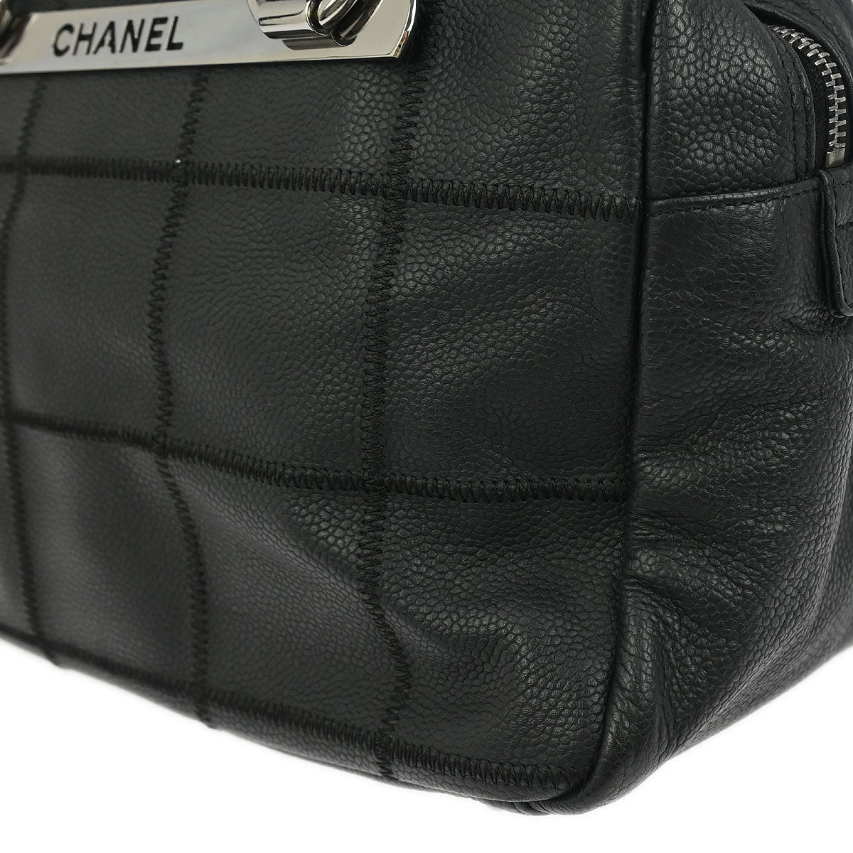 Chanel 2005-2006 Black Caviar Chocobar Handbag