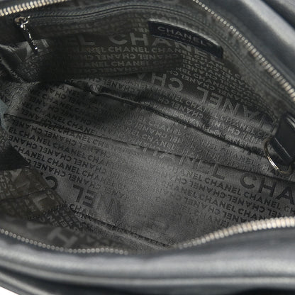 Chanel 2005-2006 Black Caviar Chocobar Handbag