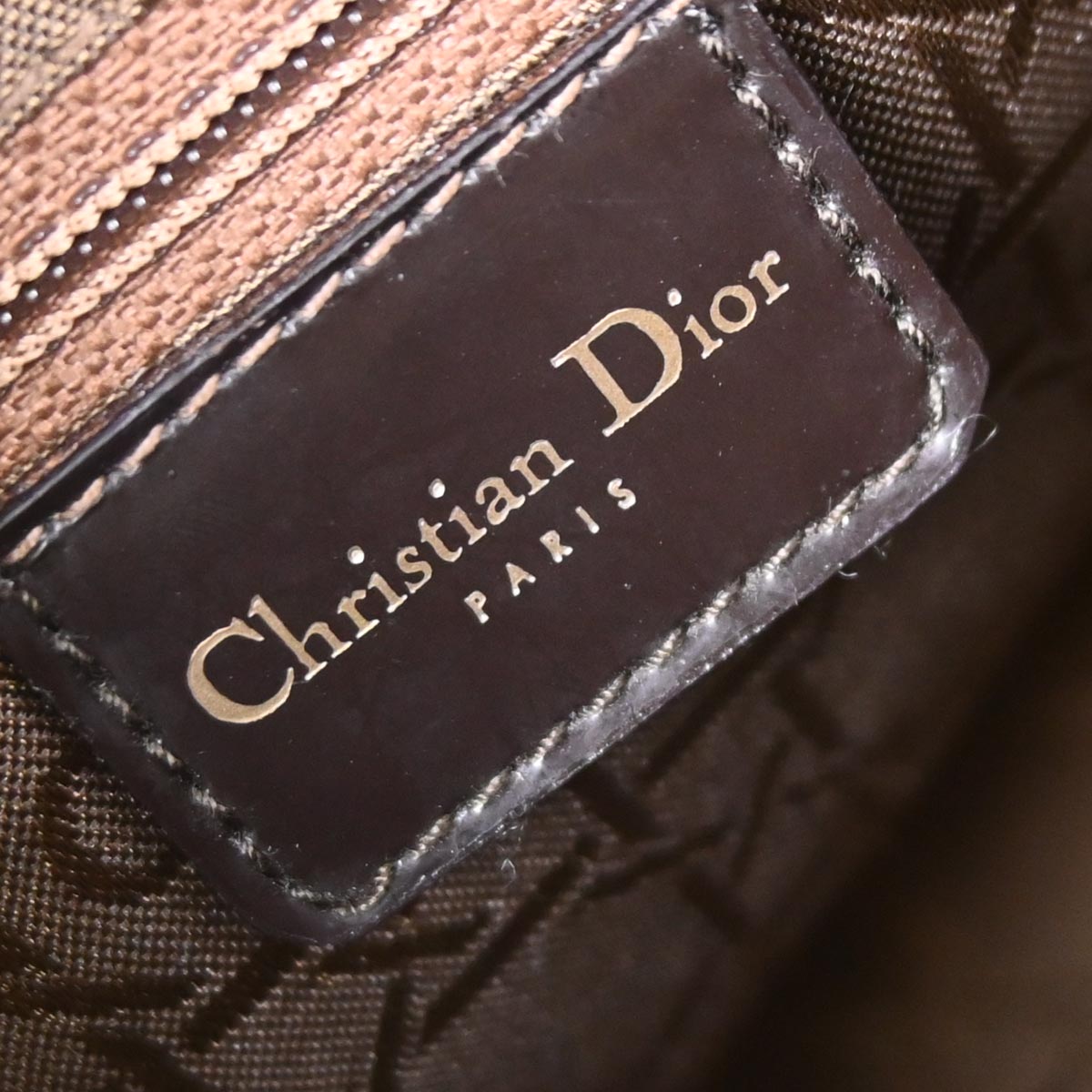 Christian Dior * Brown Pony Hair Lady Dior 2way Shoulder Handbag