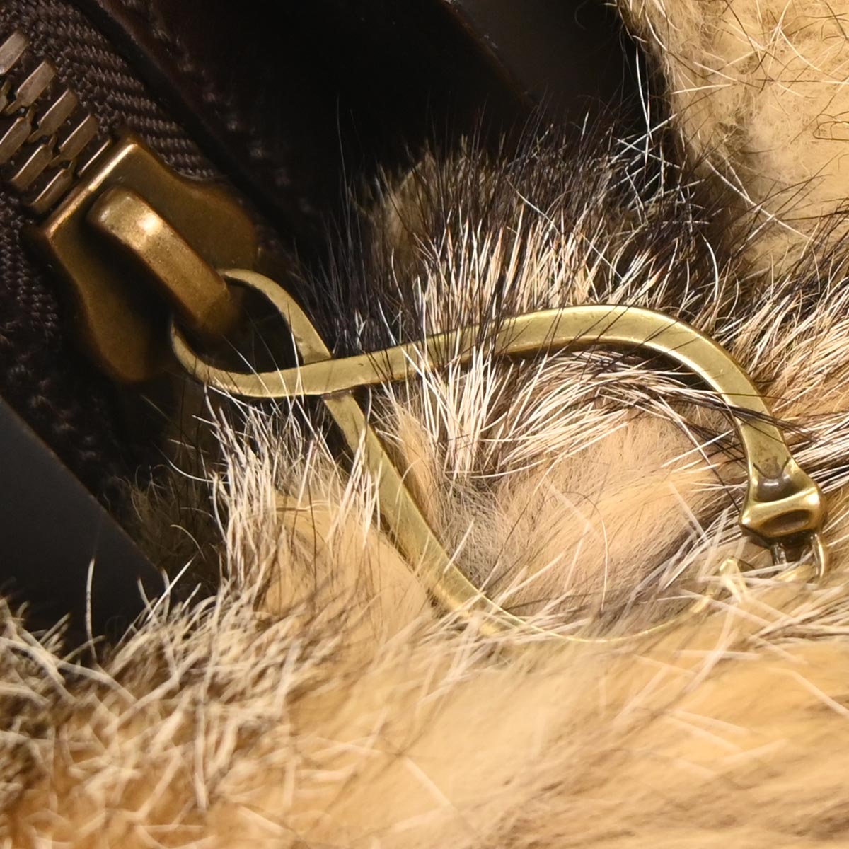 Gucci * Brown Fur Bamboo Handbag