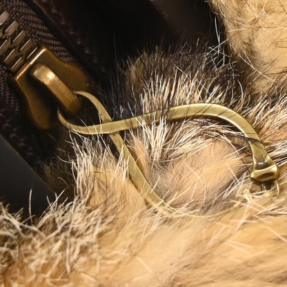Gucci * Brown Fur Bamboo Handbag