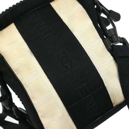 Chanel Black White Nylon Jacquard Travel Line Crossbody Bag