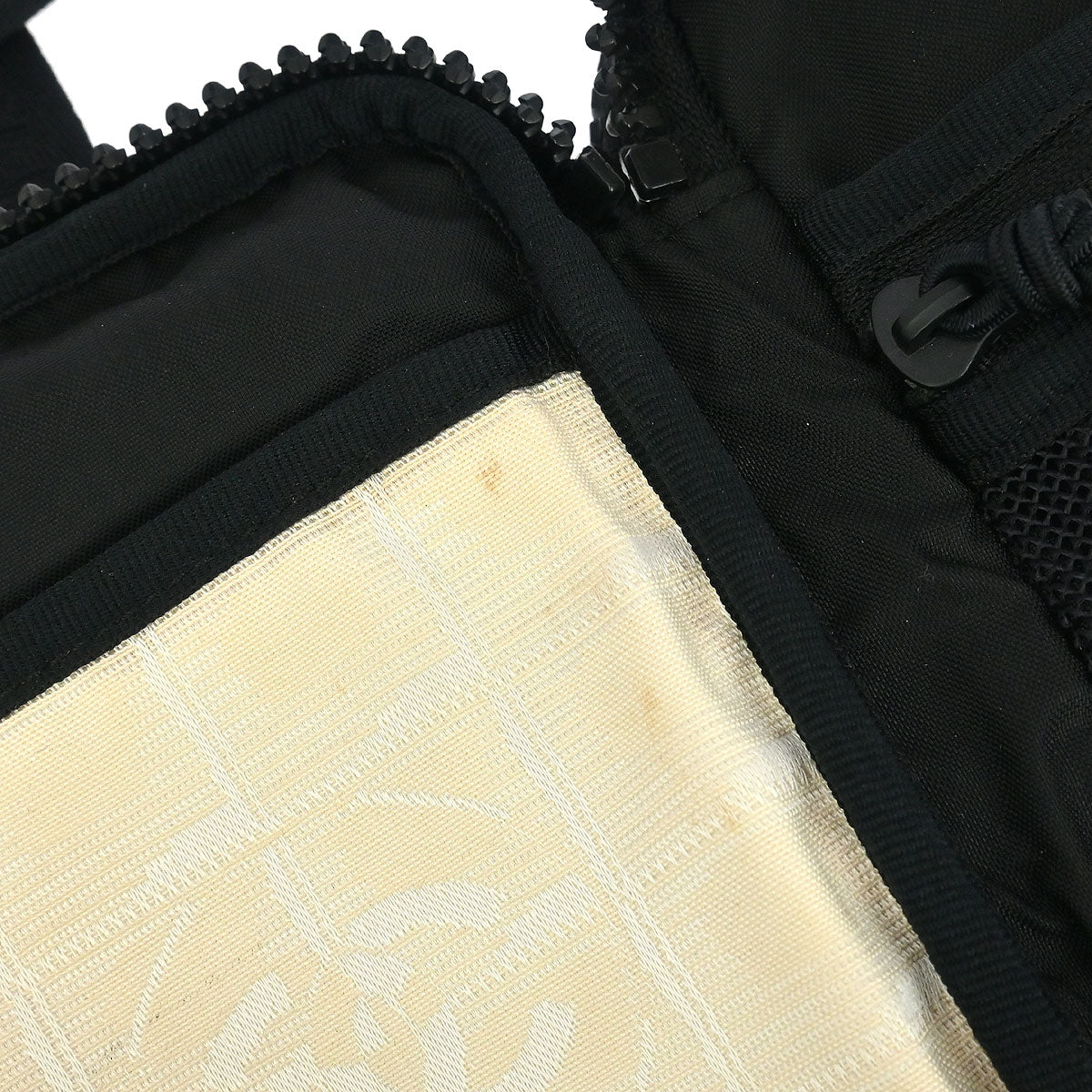 Chanel Black White Nylon Jacquard Travel Line Crossbody Bag