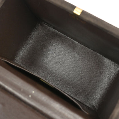 Chanel Brown Suede Acrylic Chain Handbag