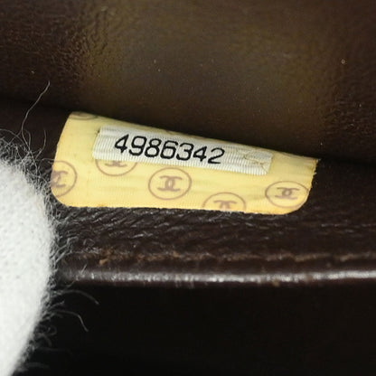 Chanel Brown Suede Acrylic Chain Handbag