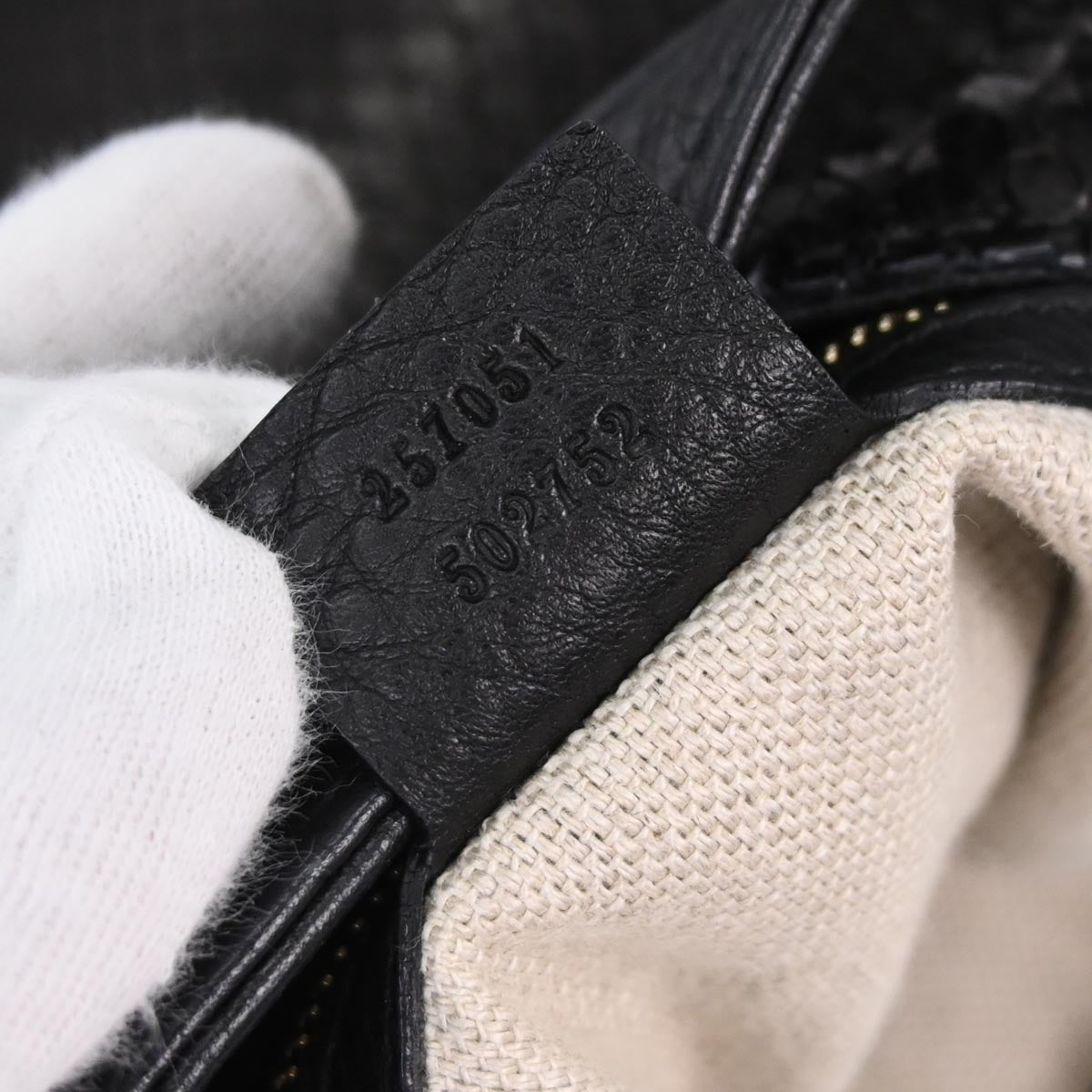 Gucci * Black Python Tote Bag