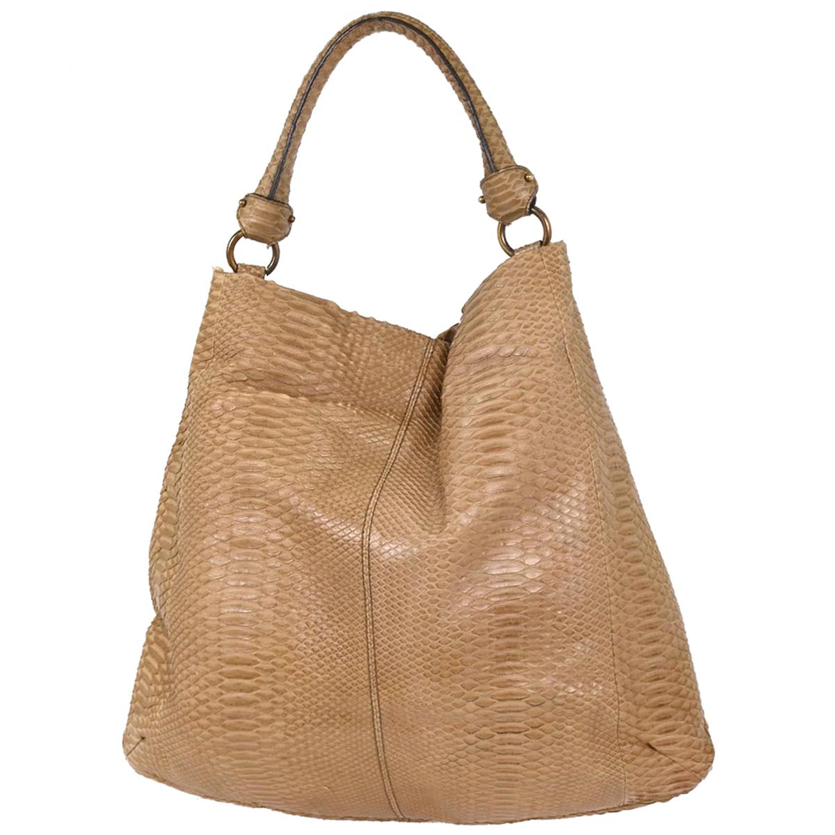 Salvatore Ferragamo * Beige Python Handbag