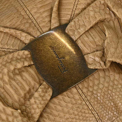 Salvatore Ferragamo * Beige Python Handbag