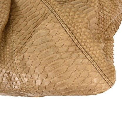Salvatore Ferragamo * Beige Python Handbag