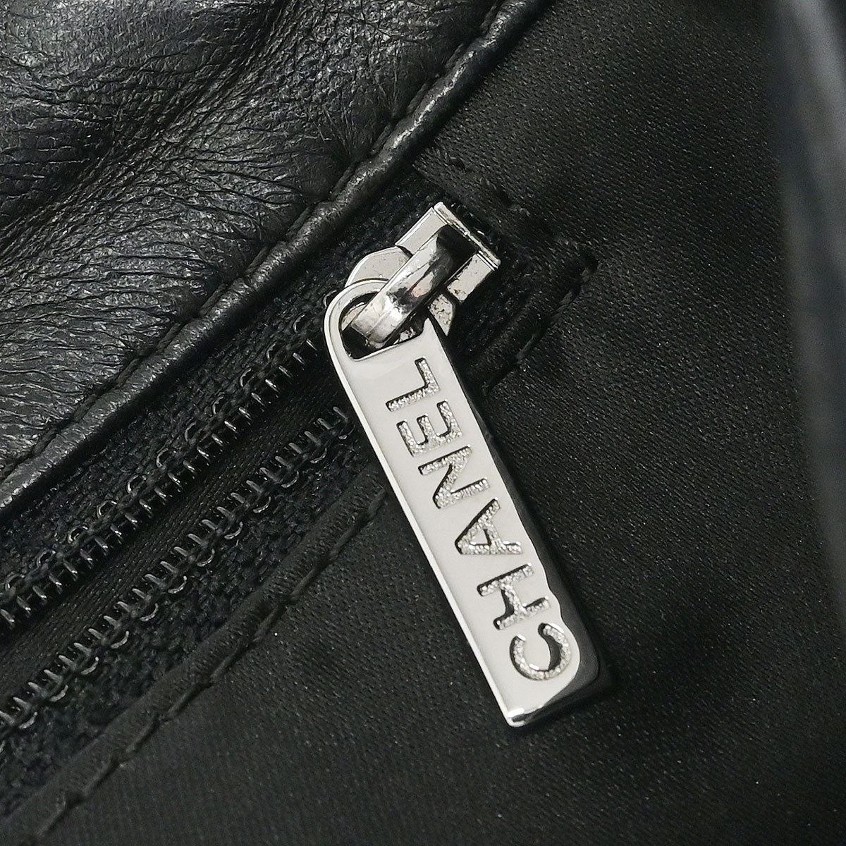 Chanel 2006-2008 Black Nylon Mesh Lambskin Single Flap Shoulder Bag