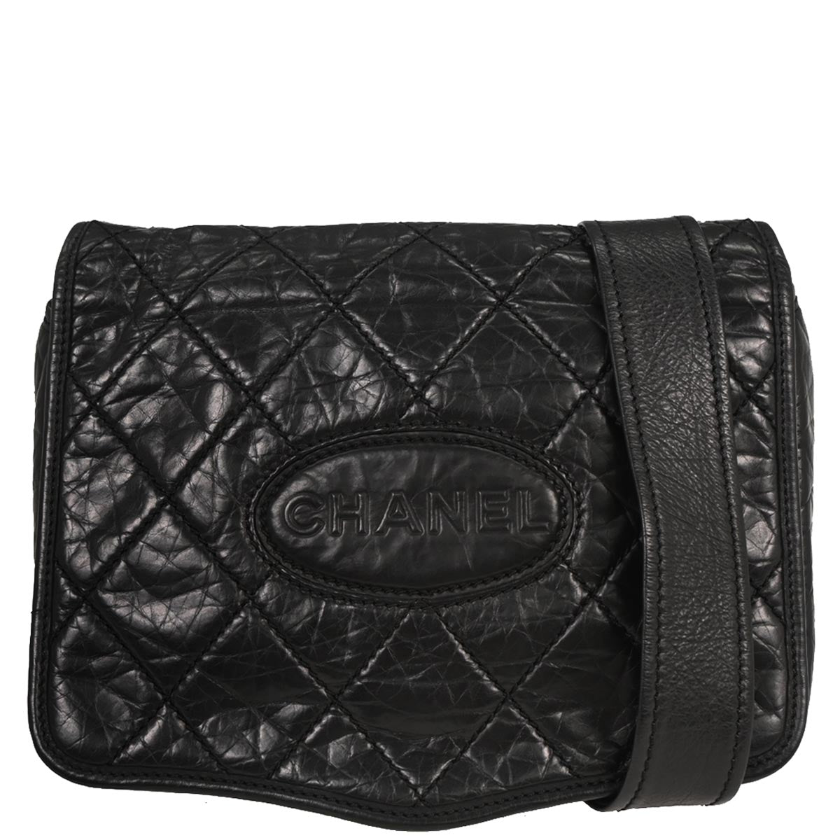 Chanel 2005-2006 Black Calfskin Shoulder Bag