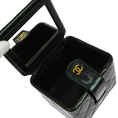 Chanel Green Patent Leather Vanity Handbag