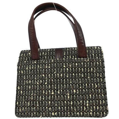Chanel Brown Tweed Mademoiselle Lock Handbag