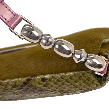 Christian Dior * Green Python Pony Hair Malice Handbag
