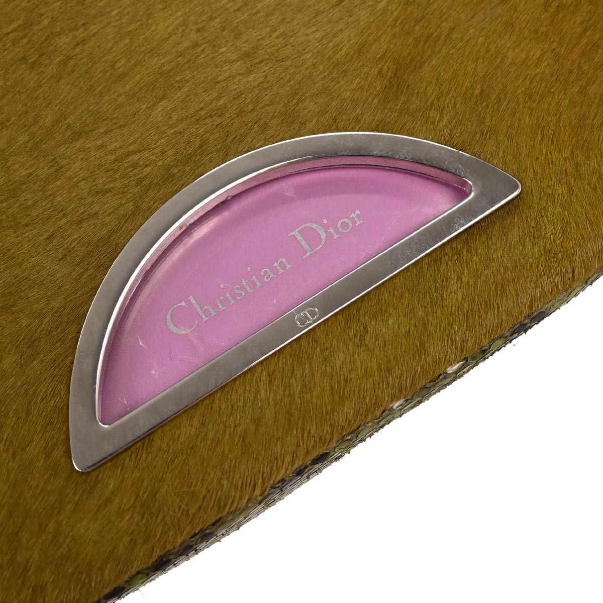 Christian Dior * Green Python Pony Hair Malice Handbag