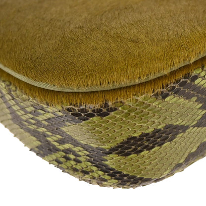Christian Dior * Green Python Pony Hair Malice Handbag
