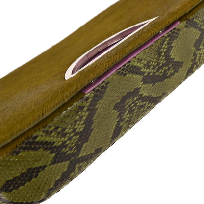 Christian Dior * Green Python Pony Hair Malice Handbag