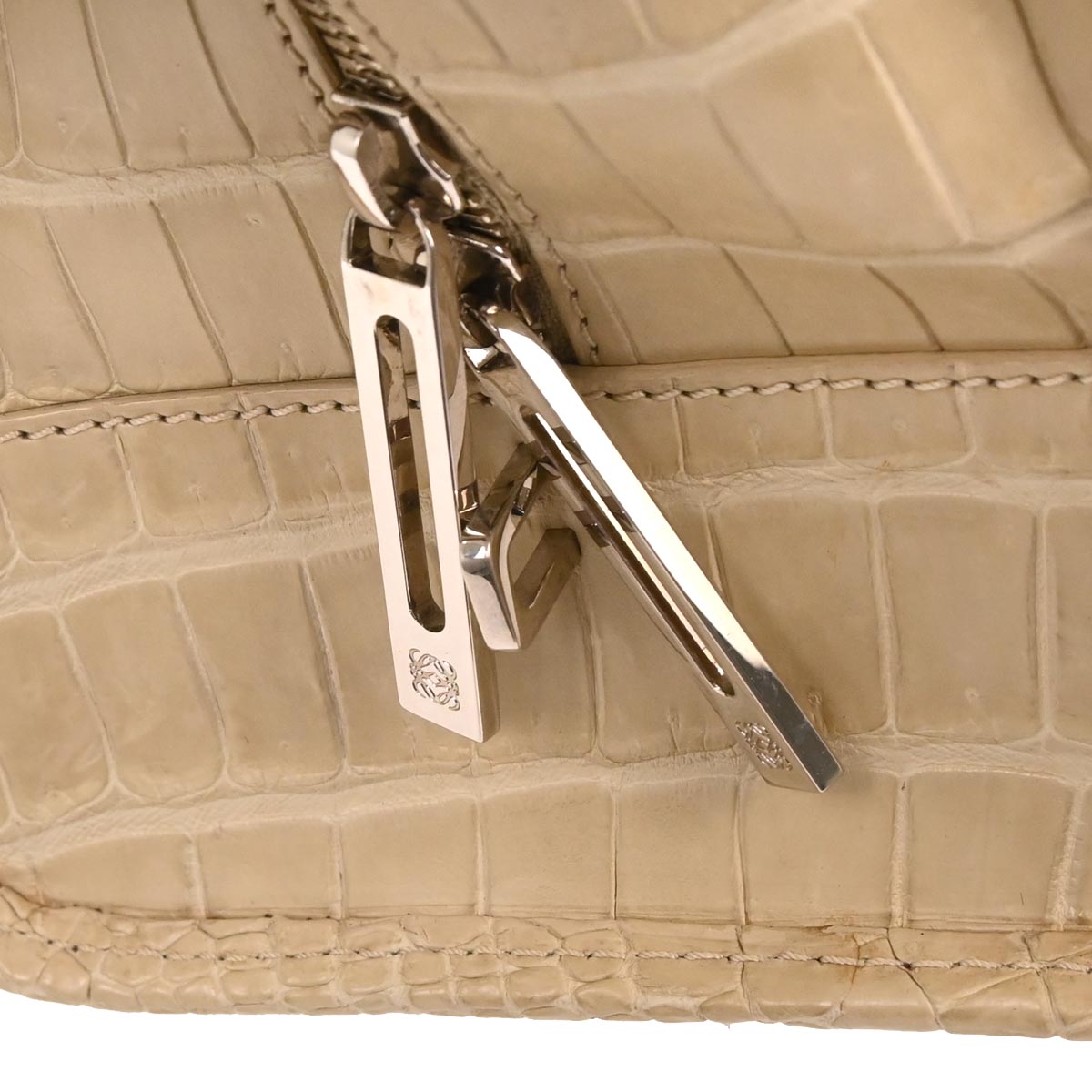 Loewe * Off-white Crocodile Amazona 36 Handbag