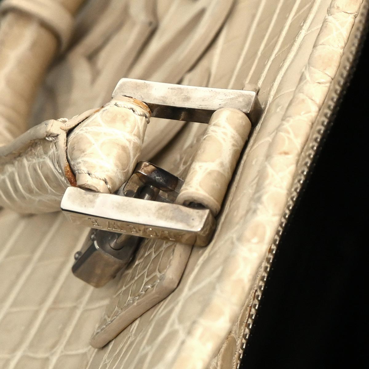 Loewe * Off-white Crocodile Amazona 36 Handbag