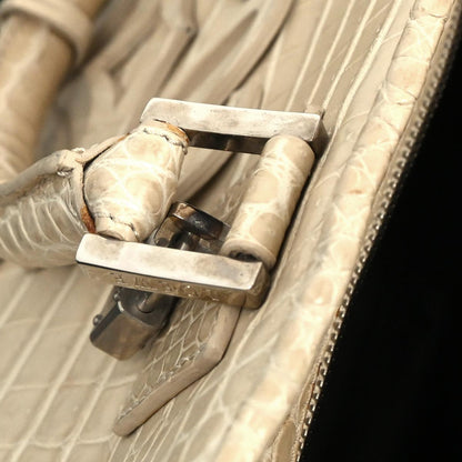 Loewe * Off-white Crocodile Amazona 36 Handbag