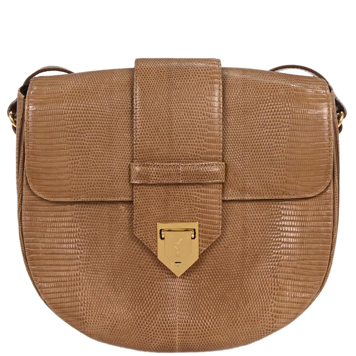 Yves Saint Laurent * Brown Lizard Shoulder Bag