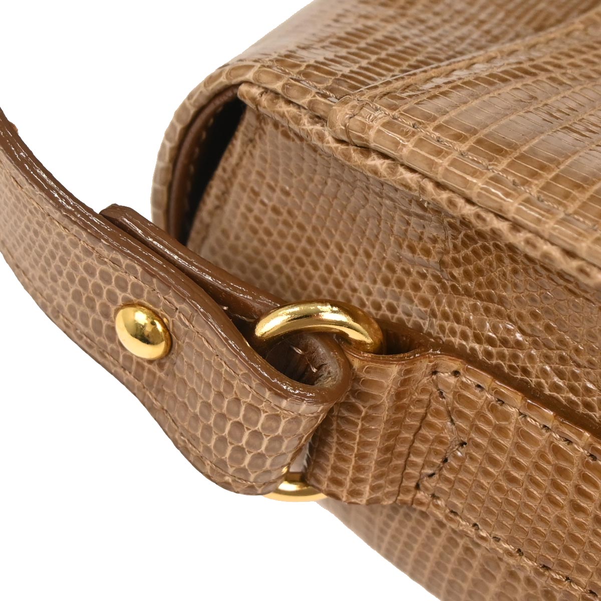 Yves Saint Laurent * Brown Lizard Shoulder Bag