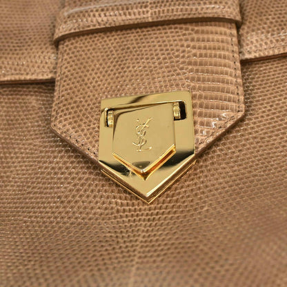 Yves Saint Laurent * Brown Lizard Shoulder Bag