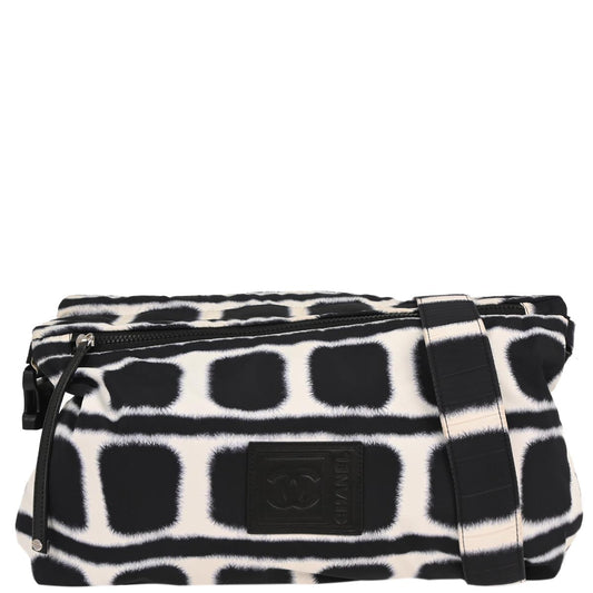 Chanel 2006-2008 Black Nylon Sport Line Reversible Shoulder Bag