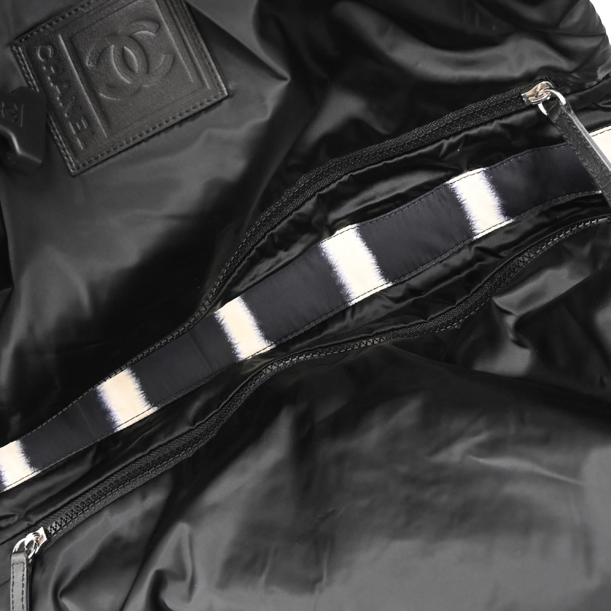 Chanel 2006-2008 Black Nylon Sport Line Reversible Shoulder Bag