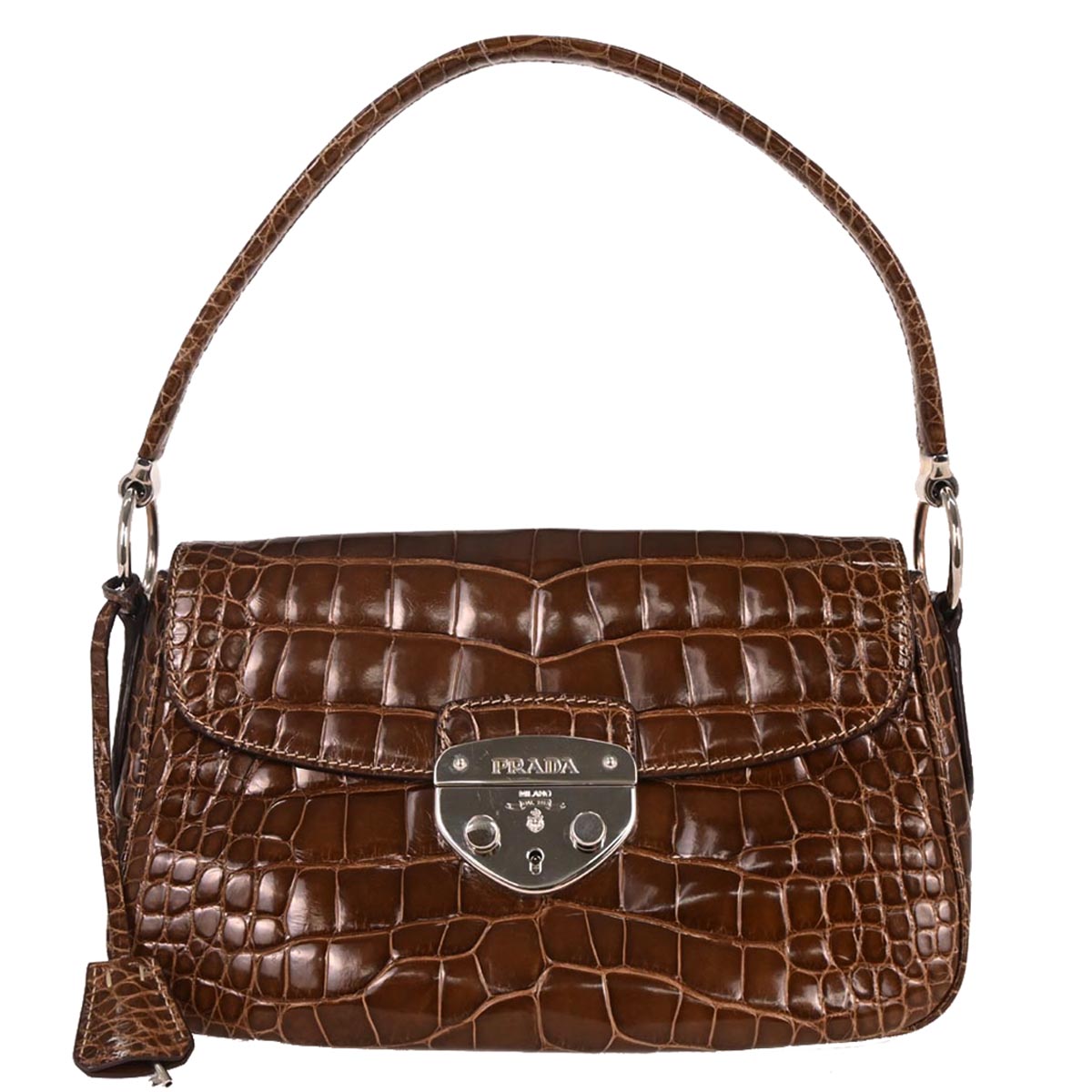 Prada * Brown Crocodile Handbag