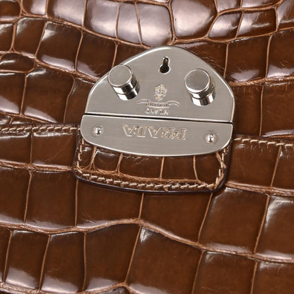 Prada * Brown Crocodile Handbag