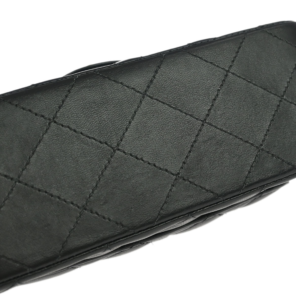 Chanel 2003-2004 Black Lambskin Mini Classic Square Flap Shoulder Bag