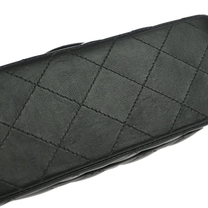 Chanel 2003-2004 Black Lambskin Mini Classic Square Flap Shoulder Bag