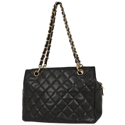 Chanel Black Caviar Petite Timeless Tote PTT Chain Handbag