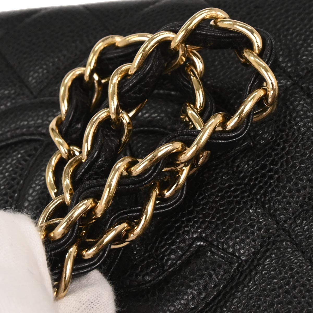 Chanel Black Caviar Petite Timeless Tote PTT Chain Handbag