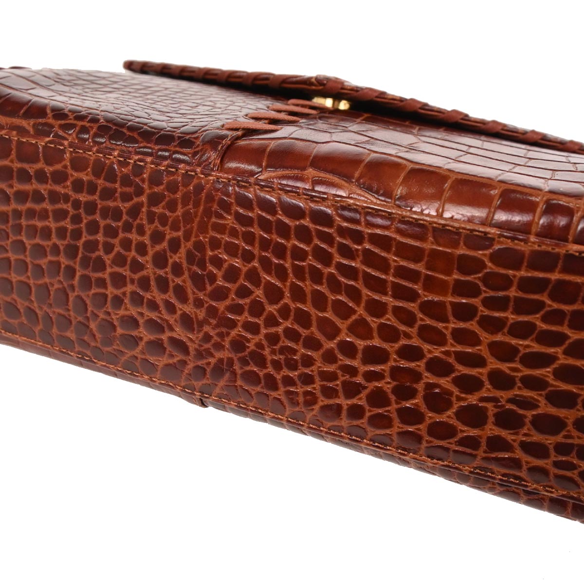 Yves Saint Laurent * Brown Leather Handbag