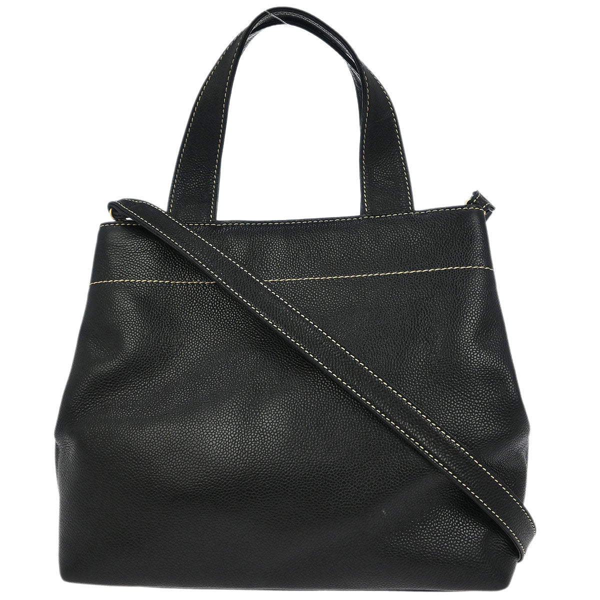 Chanel Black Caviar 2way Shoulder Tote Bag