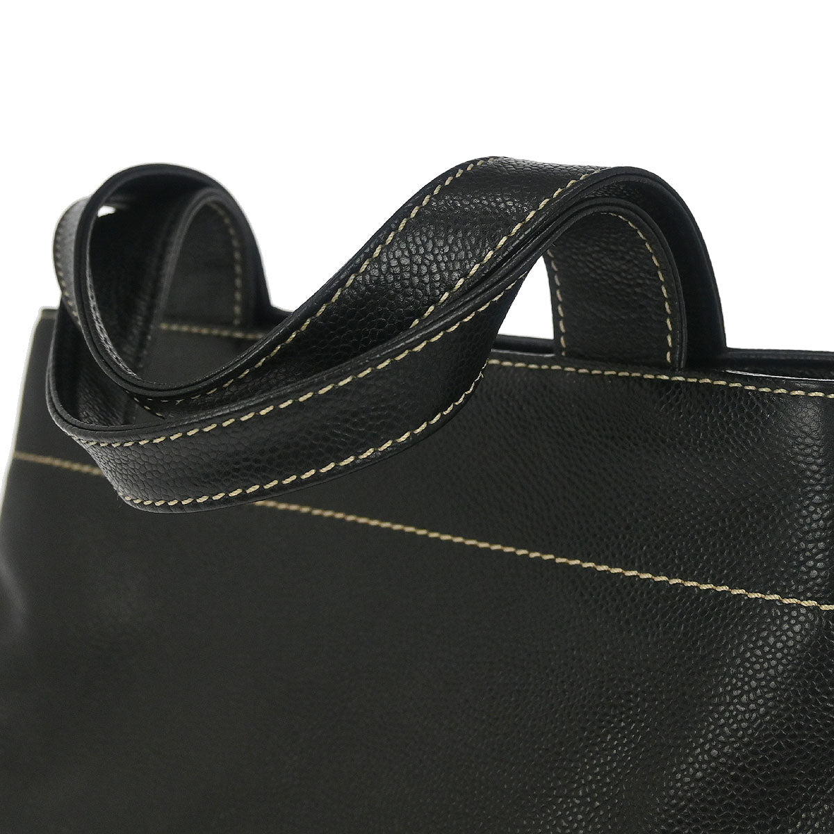 Chanel Black Caviar 2way Shoulder Tote Bag